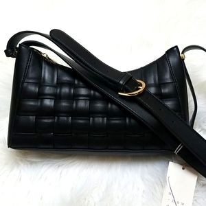 📌FINAL SALE A New Day | Faux Leather Padded Woven Cross Body Bag